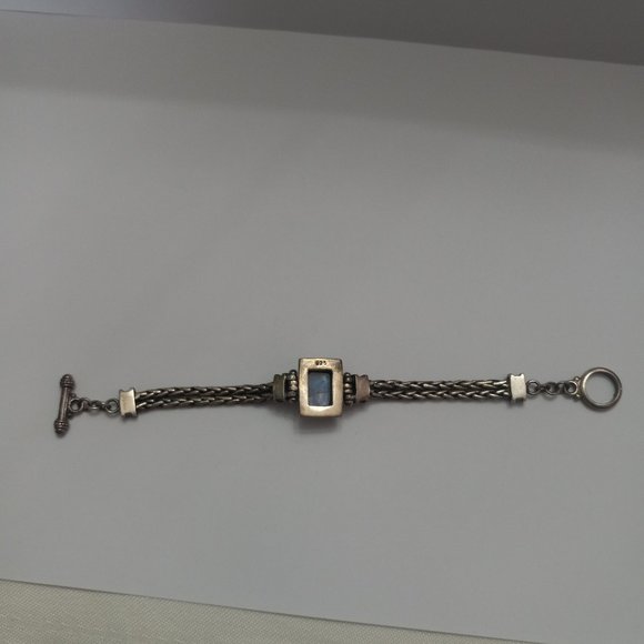 Bohemian Style Sterling Silver Moonstone Bracelet - Picture 4 of 10